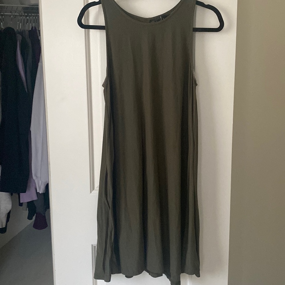 Dark Green shirt dress